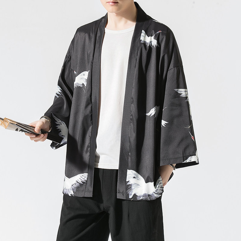 夏季新款风仙鹤柳楊汉服服开衫披风男DSA008-1K07p40,男装民族服装,电商A008-1