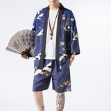 夏季风道袍男短袖汉服开衫汉服防晒衣套装DSA008-1-TZK08P70，男装防晒衣，电商A008-1