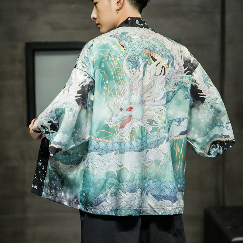 2025夏季新款风乘风深龙开衫披风男6006K033p40，男装卫衣，电商A008-1