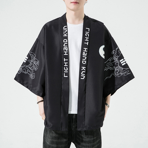 2025夏季新款风飞鹤 鲤鱼和服开衫披风男DS-A008-1K02P40图片