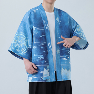 夏季时尚新款风 印花汉服风衣开衫披风男DSA008-1K85 P40图片