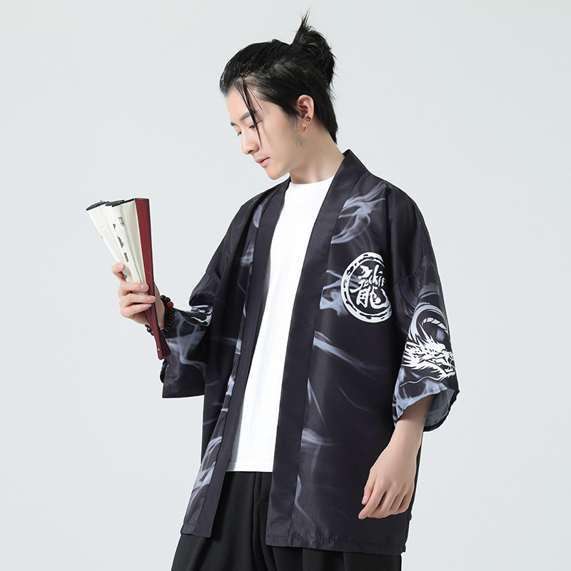 2025夏季新款风白龙汉服风衣开衫披风男DSA008-1K56P40,男装风衣,电商A008-1