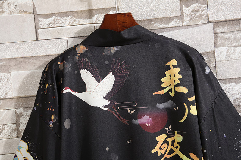 2025夏季新款风乘风破浪和服开衫披风男6006K033p40,男装卫衣,电商A008-1