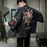 2025夏季新款风云霄铜钱海浪汉服开衫披风男A008-1K01p40，男装民族服装，电商A008-1