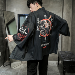 2025夏季新款风 云霄 红鲤 海浪和服开衫披风男 6006 K01p40图片