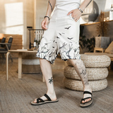 2025夏季印花新款风裤子五分裤男DSA008-1-K16-P30，男装牛仔裤，电商A008-1