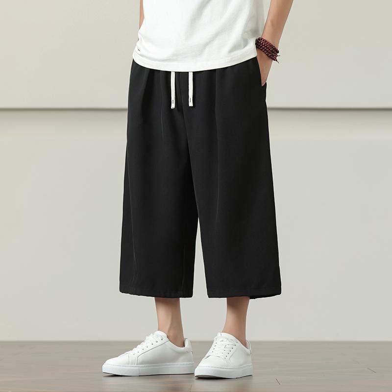 夏季新款风休闲束腰直筒裤子七分裤男DSA008-1-K166-P40，男装牛仔裤，电商A008-1