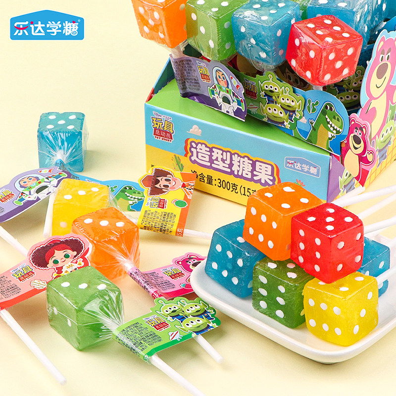 乐达学糖造型骰子棒棒糖商超专供玩具总动员儿童休闲零食硬质糖果,零食/坚果/特产,棒棒糖,淘宝优惠券,粉丝福利购,淘宝优惠卷