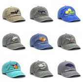 休闲户外防晒运动百搭棒球帽 复古 动物刺绣 水洗简约美式