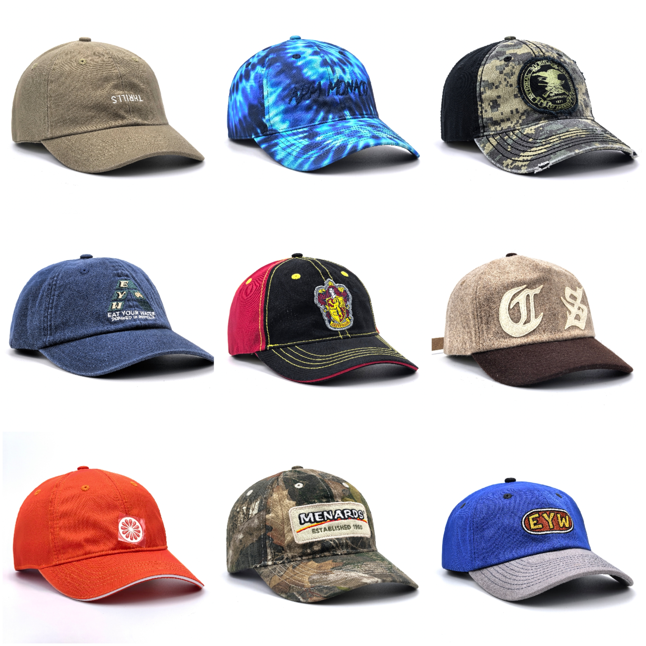 美式复古破洞做旧软顶舒适 时尚迷彩秋冬户外运动透气棒球帽A1023