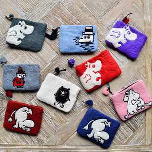 Klippan羊毛零钱包 化妆包姆明亚美宝宝手袋口红收纳包瑞典进口