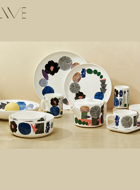 芬兰Alivedesign陶瓷餐具家用菜汤盘子碗碟马克杯茶壶杯创意设计