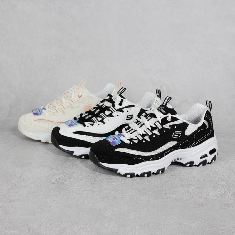 斯凯奇网面熊猫鞋透气增高老爹鞋