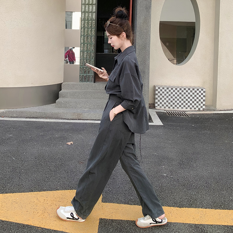 深灰色工装连体裤女夏2025新款今年流行爆款慵懒风高级感连衣长裤，商品下架区商品下架区，浙宝205