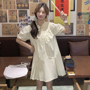 法式温柔风减龄初恋连衣裙女2025夏季新款韩版宽松显瘦茶歇短裙子图片