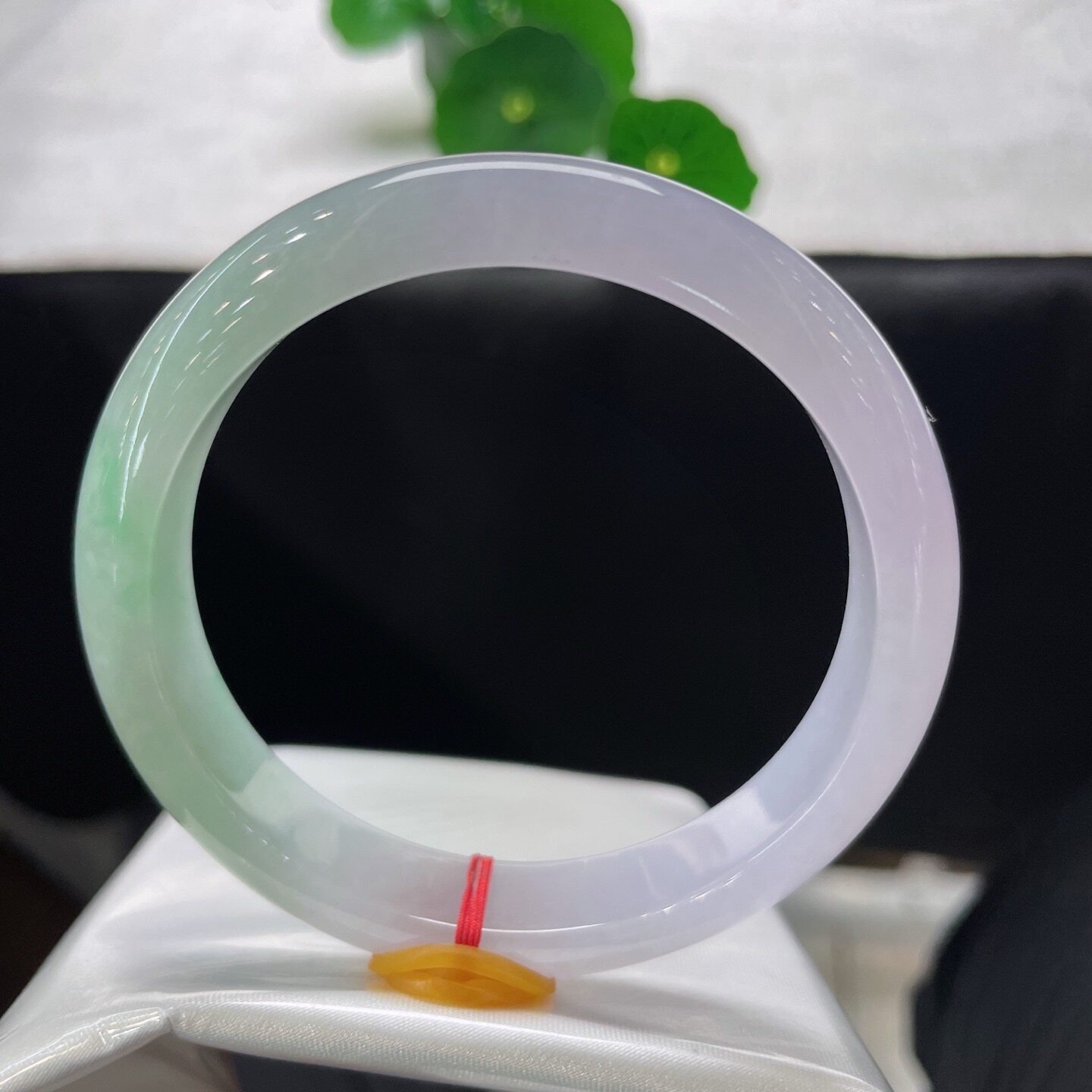 58-59圈口翡翠手镯缅甸料A货天然玉石半山水春彩正圈平安镯玉镯子