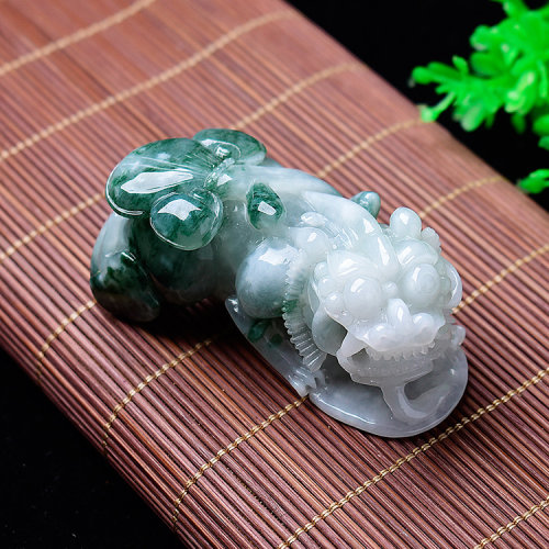 如意缅甸a货老坑挂件貔貅吊坠