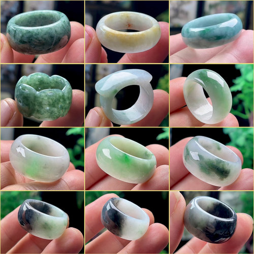 天然A货翡翠扳指男女玉扳指