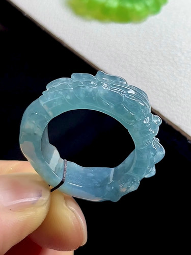 20mm老坑冰种蓝水料天然A货翡翠