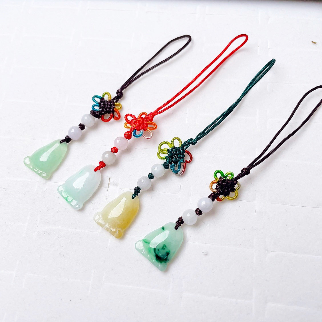 缅甸A货天然翡翠玉脚丫手机挂件 知足常乐玉坠 玉石佛脚 配饰DI