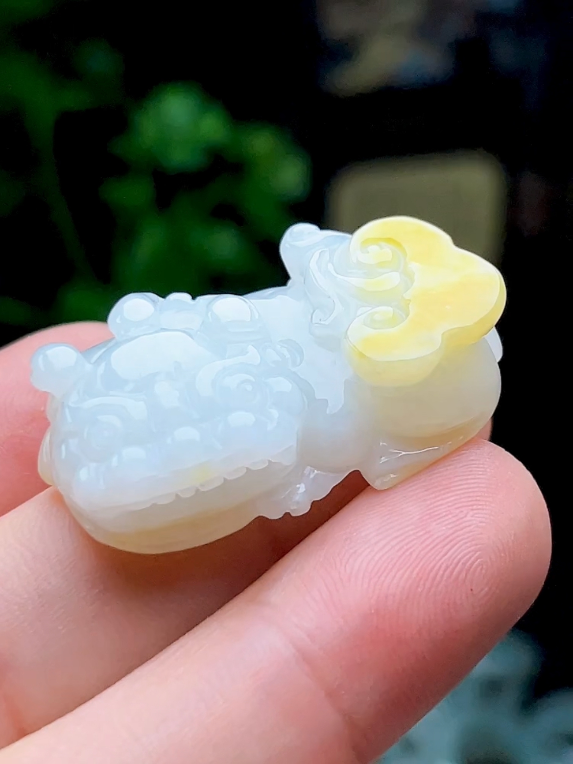 正品A货老坑冰飘黄翡招财霸王貔貅玉坠 缅甸天然玉石翡翠皮休吊坠