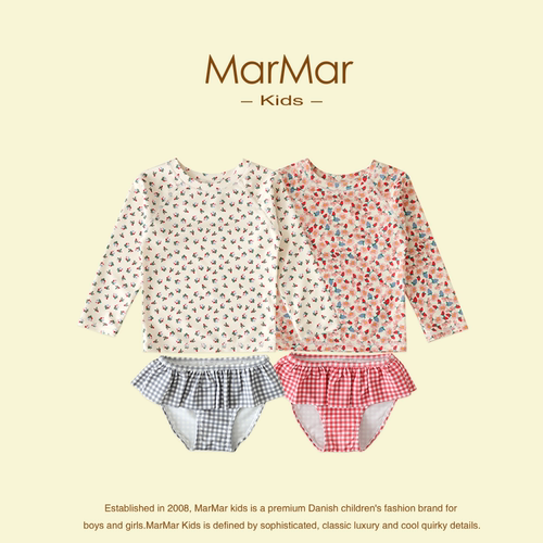 丹麦女童分体泳衣套装夏季防晒