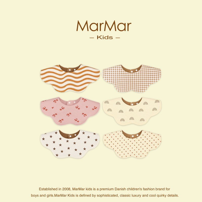 丹麦MARMAR KIDS婴儿双面可用围嘴防水口水巾新生儿宝宝儿童围兜,婴童用品,口水巾,淘宝优惠券,粉丝福利购,淘宝优惠卷