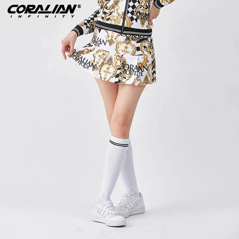可莱安羽毛球服女裙子韩国进口新款透气速干短裙时尚印花运动裤裙