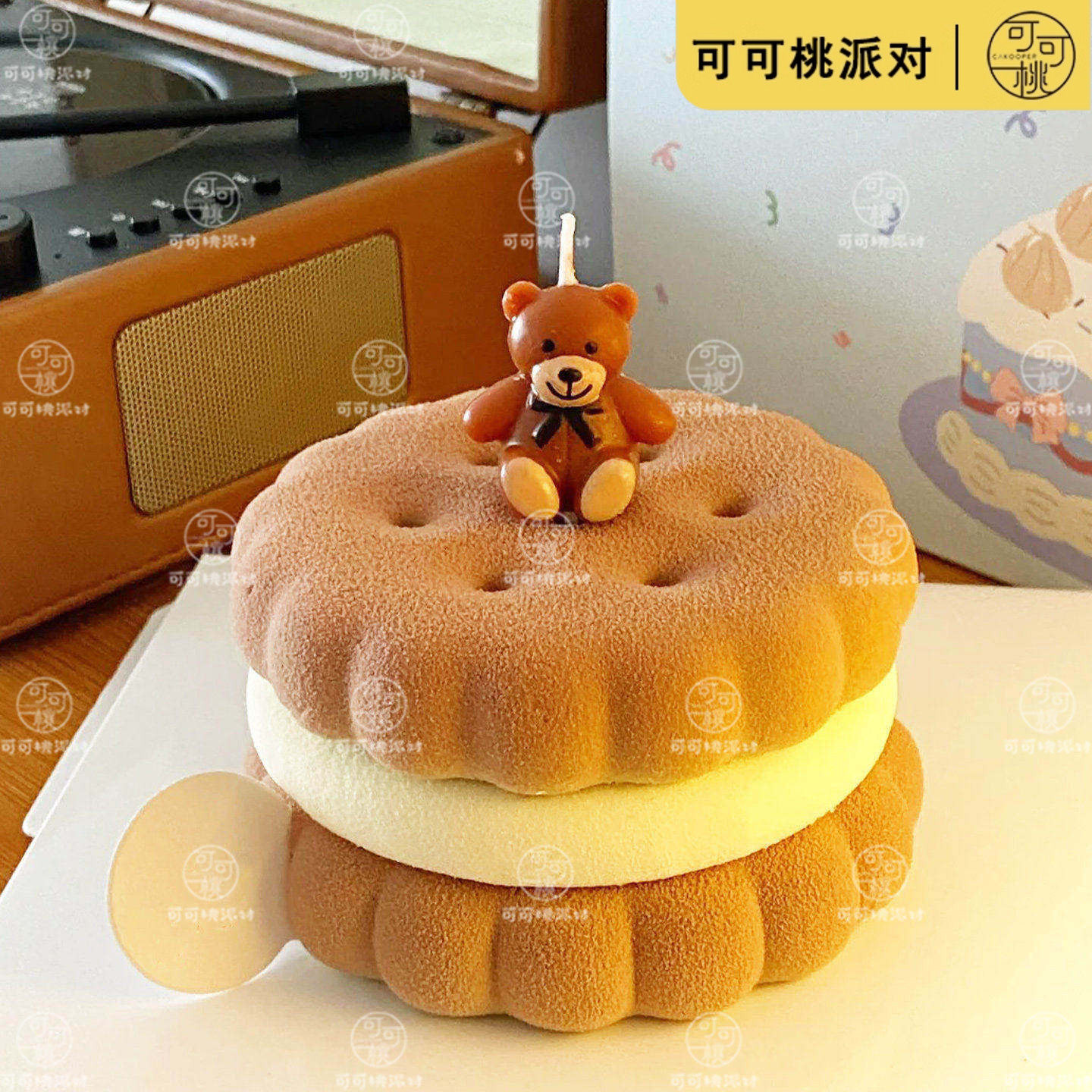 小熊蜡烛ins可爱卡通韩式儿童生日快乐蛋糕装饰插件派对蜡烛摆件