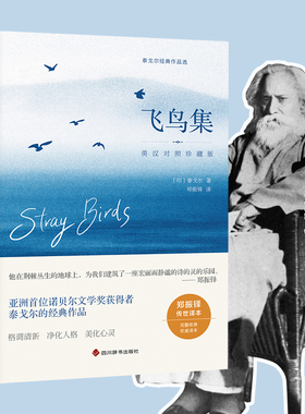 【当当网】飞鸟集 英汉对照 完整收录 传世经典 他在荆棘丛生的地球上 建筑了一座宏丽而静谧的诗的灵的乐园中小学生客户阅读书籍