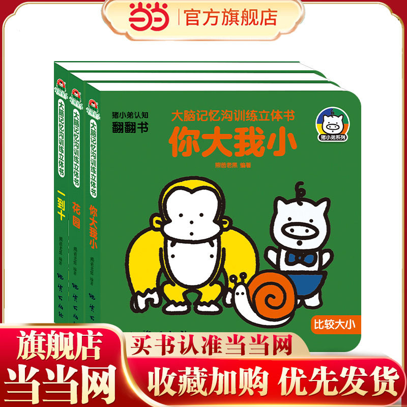 大脑记忆沟训练立体书（套装全12册）你大我小、花园、一到十、一起画画、对对碰、汽车嘟嘟嘟、农场等等