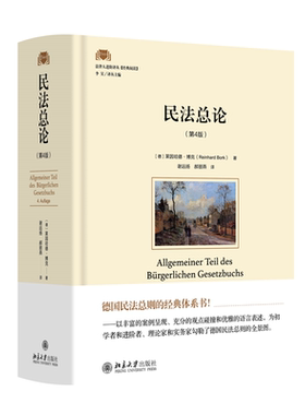【当当网】民法总论（第4版）法律人进阶译丛 德国民法总则经典教材 详尽阐述德国民法典总则编的基本制度 北大出版社 正版图书