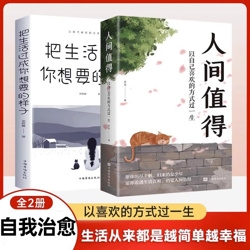 全2册把生活过成你想要的样子人间值得以自己喜欢的方式过一生励志学正能量自律青少年书籍成长励志人生正能量青春文学