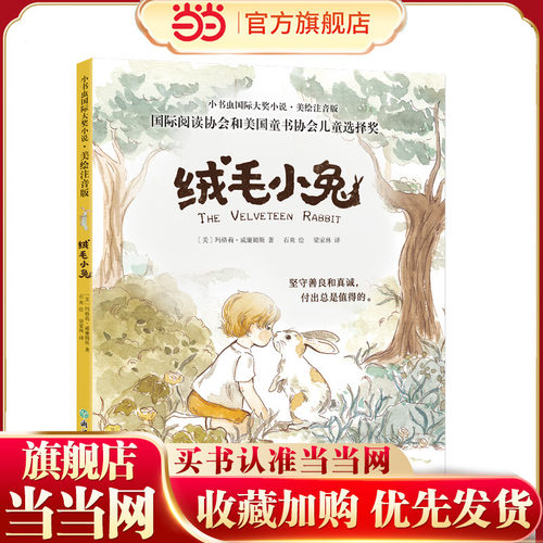 【彩绘注音版】新东方小书虫国际大奖小说：绒毛小兔一二三年级小学生课外阅读儿童文学寒暑假推荐书籍桥梁书幼小衔接
