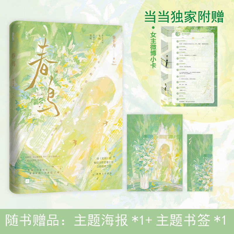 当当网专享加赠女主微博卡片 春鸟【赠赠海报+书签】葵十月著 魅丽文化 公路救赎/双向暗恋 大陆青春文学言情轻小说正版畅销书籍
