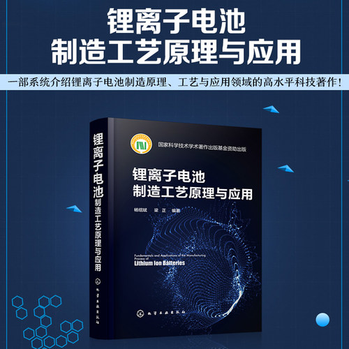 锂离子电池制造工艺原理与应用 离子电池电化学性能设计 锂离子电池关键技术书籍