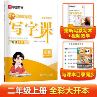 三上正楷书法每日一练字帖拼音本田字格生字抄写本 二年级上册下册小学生语文同步练字帖笔顺笔画华夏万卷写字课人教版 2025秋