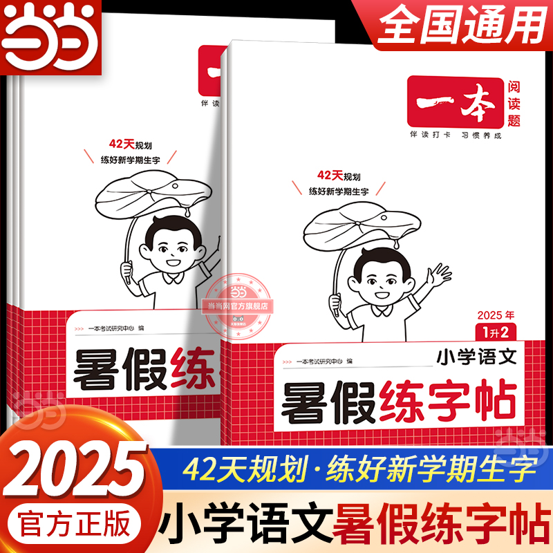 当当网正版 2025一本小学一二三四五六年级语文暑假练字贴5升6年级暑假作业衔接1升2升3升4课教材生字词古诗预习复习视频讲解