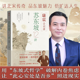 当当网 康震诗词课 苏东坡12讲 一部苏轼传。康震全景解码东坡传奇人生诗词世界与精神天地 文学小说古诗词正版书