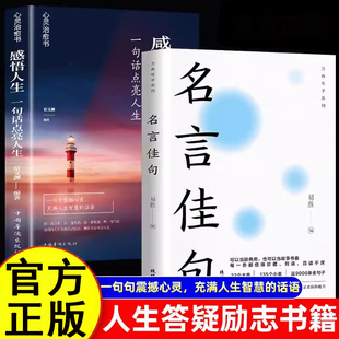 人生语录大全人生感悟初高中生小学生名人名言经典 感悟人生 名言佳句 语录励志书籍格言警句优美句子积累好词好句好段大 全2册