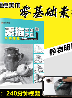 墨点美术 素描基础教程 静物明暗零基础初学者绘画入门教程书