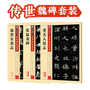 墨点字帖 张猛龙碑字帖隶书成人初学者入门教程书籍毛笔字帖书法原碑帖技法讲解正版 张黑女墓志隶书字帖传世魏碑3本