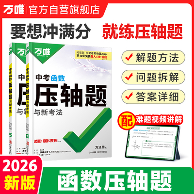 2026万唯中考压轴题函数初中数学专项训练中考复习资料万维