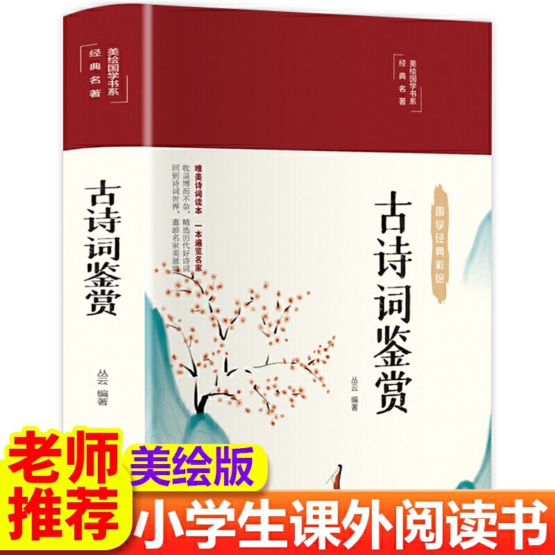 古诗词鉴赏美绘版中国古诗词大全集鉴赏经典古代国学中小学生课外阅读书籍-封面