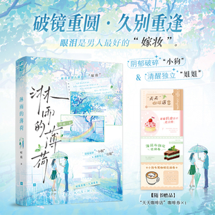 当当特签版【赠纸质咖啡劵】淋雨的薄荷  听鹿著阴郁破碎作词人清醒独立咖啡店老板 大陆青春文学言情小说正版畅销书籍