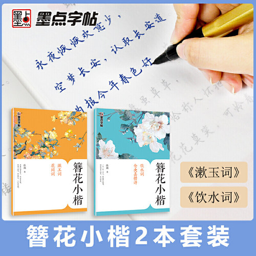 【当当网 正版书籍】墨点字帖楷书成人练字簪花小楷套装饮水词漱玉词硬笔书法练字帖