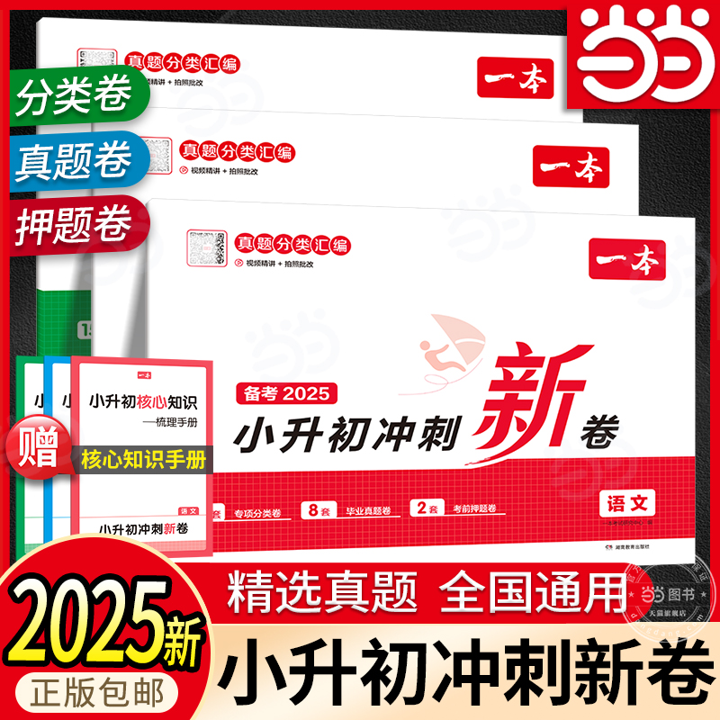 当当网正版书籍 2025新版一本小升初冲刺新卷语文数学英语小考总复习模拟真题试卷分班考小学六年级升初中必刷题知识大盘点人教版