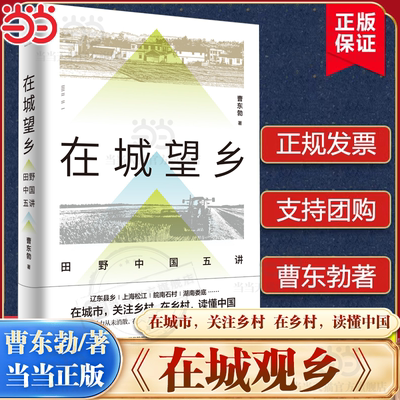 【当当网】在城望乡田野中国五讲 曹东勃关注乡村读懂中国社会宏大变革城乡协调发展研究辽东松江皖南娄底卢迈赵树凯曹锦清推荐