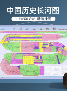 当当网 2024年 中国历史长河图挂图 1.1*0.8（米）学生用图历史大事件朝代顺序表中华上下五千年 防水可擦写 筒