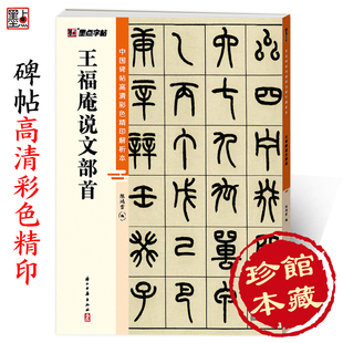 墨点字帖 中国碑帖高清彩色精印解析本 王福庵说文部首 成人毛笔书法练习字帖视频讲解藏家珍藏
